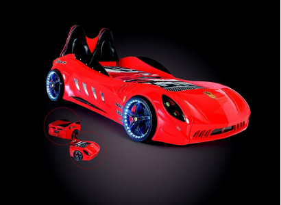 Bedroom children's bed beds children's room car children's furniture red new