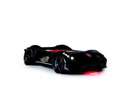 Children's furniture bed bedroom race car cot wood beds black new