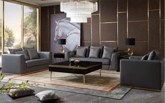 Sofa set 321-seater design sofas upholstery couches leather decor relax