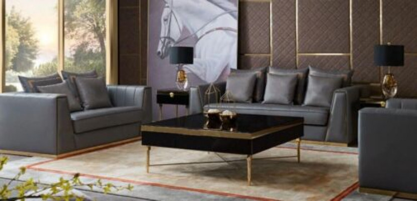 Luxury furniture sofa set couch sofa upholstery 3 2 1 seater with coffee table