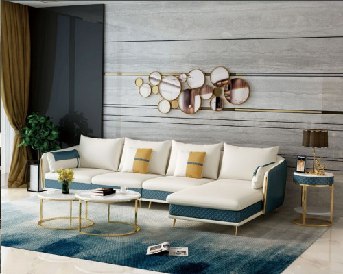 L-shaped living landscape corner sofa couch design upholstery set new corner sofa