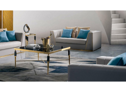 Coffee table elegant side table living room classic design table glass