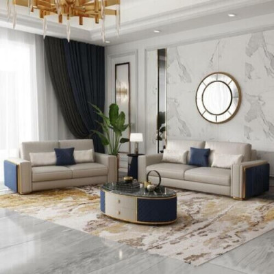 Sofa set 3+2+1 Design Modern Sofas Leather Sofa Couch Living Landscape Sofa Seat