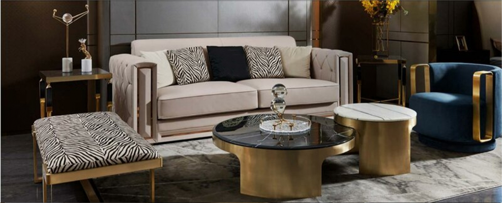 Chesterfield sofa beige leather luxury living room design couches upholstery