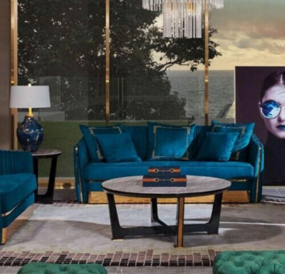 Designer furniture sofa couch 3-seater upholstered decorative sofas living room couches