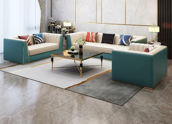Designer sofa set leather sofa 3-2-1 seater decorative modern sofa