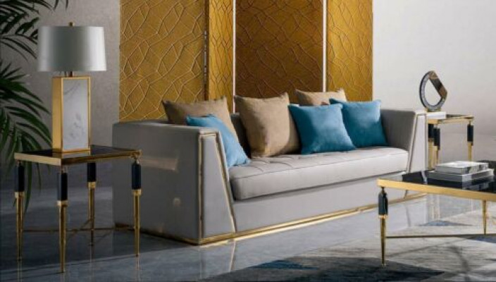 Three-seater 3-seater set design sofas upholstery couches leather three-seater luxury