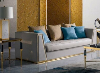 Three-seater 3-seater set design sofas upholstery couches leather three-seater luxury