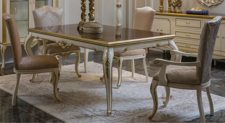 French dining table, dining room table, classic baroque rococo, new.