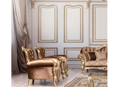 Wingback Armchair Baroque Design Upholstered Sofa Couch Chesterfield Fabric Seat New
