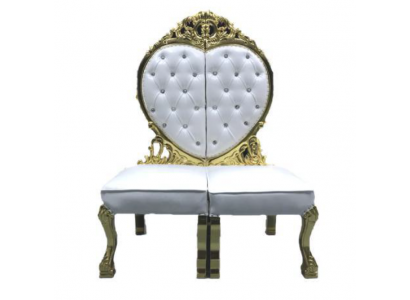Chesterfield Throne Chair Royal Upholstered Velvet Love Heart Antique Style Chairs
