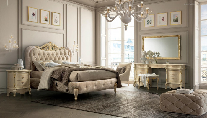 Luxury Chesterfield Bed Beds Upholstered Bed Double Italian Bedroom New