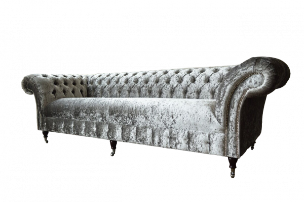 Three-seater couch Chesterfield couch velvet upholstery sofas living room new