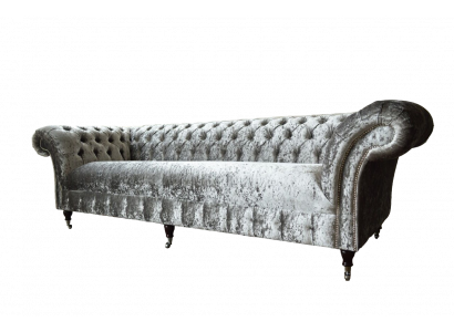Three-seater couch Chesterfield couch velvet upholstery sofas living room new