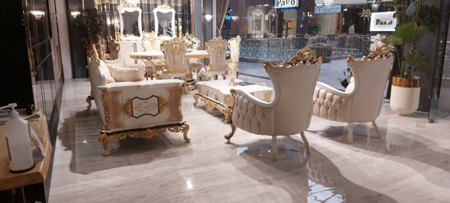 Luxury Chesterfield Set 3+3+1 Coffee Table Baroque Rococo Upholstery Suites