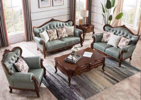 Sofa set 3+2+1 seat Chesterfield furniture living room textile sofa