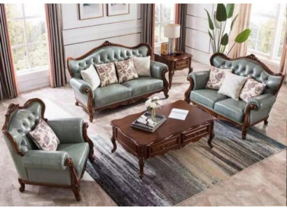 Sofa set 3+2+1 seat Chesterfield furniture living room textile sofa