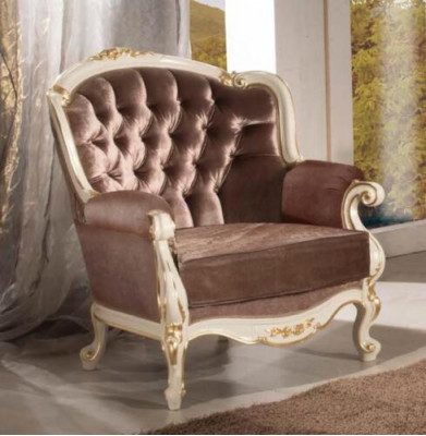 Armchair 1-Seater Textile Lounge Luxury Club Upholstery Seat New Armchair Design Couch