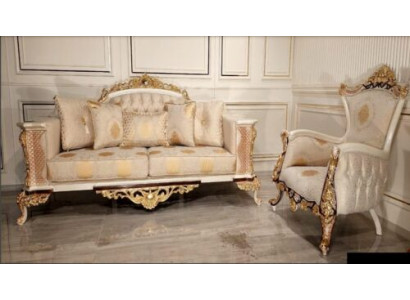 Living Room Set 3+1 Seater Luxury Set Sofa Armchair Sofas Relax Upholstery Design Baroque