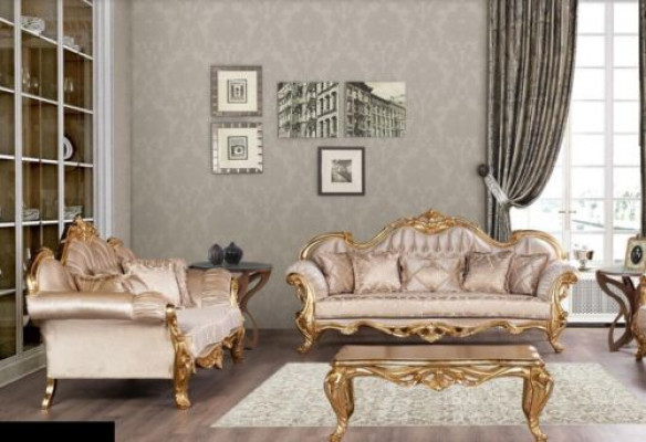 Luxury Sofa Set 3+3 Seater Coffee Table Set Sofa Armchair Sofas 2-piece.