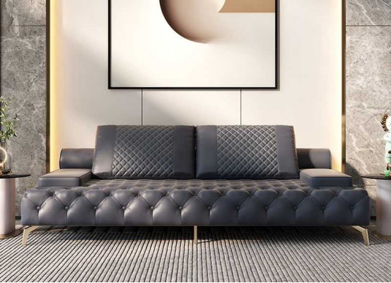 Sofa 3-seater furniture leather three-seater sofas living room style 3-seater Chesterfield