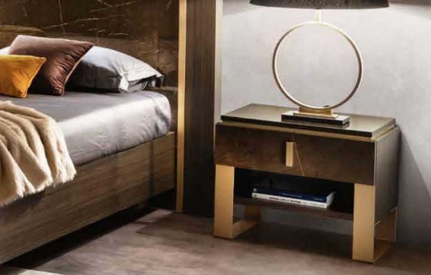 Bed bedside table dresser 4-piece bedroom set decor design modern luxury