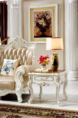 Side table white luxury design elegant living room classic