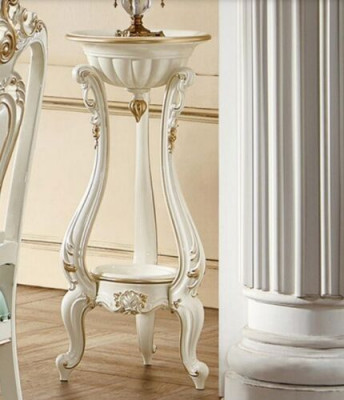 Flower stand, flower holder, vase holder, baroque rococo shelf, wood
