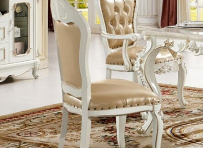 Classic Chesterfield Chair Dining Room Armchair Beige Armchair Single Baroque Style