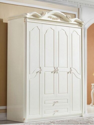 Classic wardrobe closet white cabinets bedroom wood new
