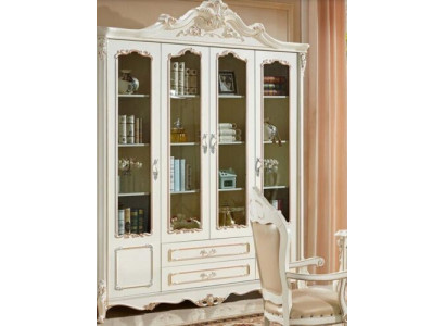 Bookshelf style Art Deco cabinet display case white furniture cabinets shelf wood