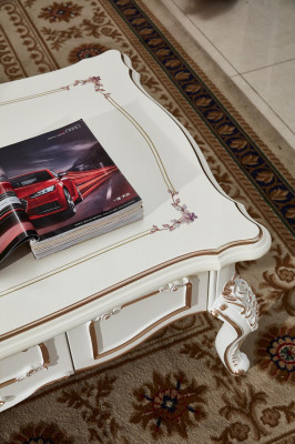 Coffee table white tables living room elegant classic design furniture