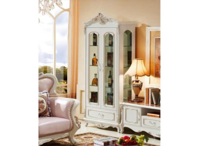 Classic display cabinet glass cabinet wooden cupboard white cabinets furniture interior