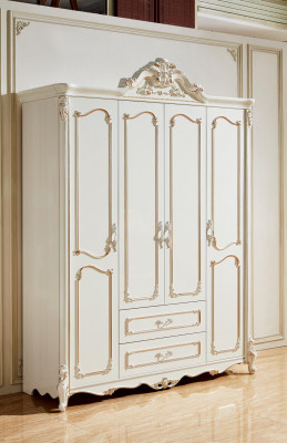 White Wardrobe Elegant Bedroom Design Classic Furniture Luxury