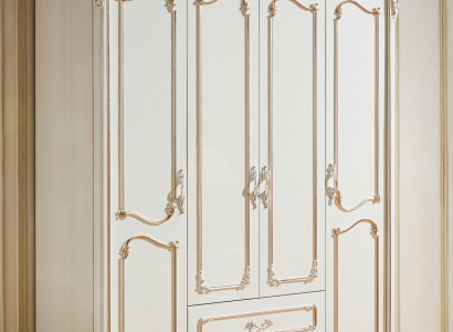 White Wardrobe Elegant Bedroom Design Classic Furniture Luxury