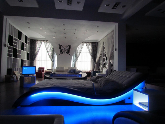 Luxury bed design beds digital USB bedroom furniture leather double