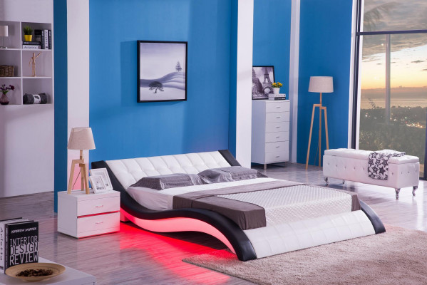 Bed Design Digital Sound USB Beds Luxury Bedroom Furniture Leather