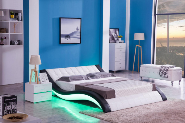 Bed Design Digital Sound USB Beds Luxury Bedroom Furniture Leather