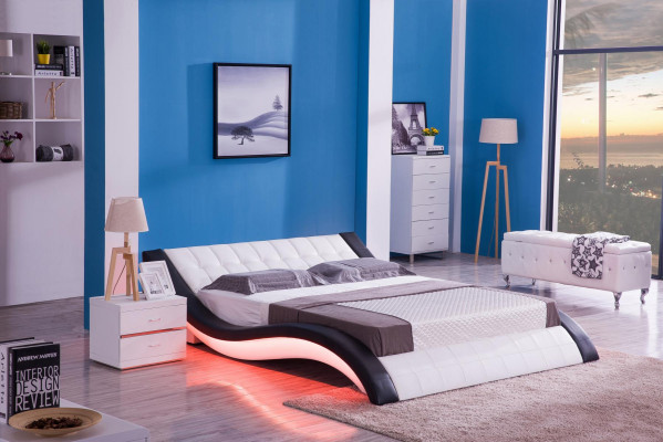 Bed Design Digital Sound USB Beds Luxury Bedroom Furniture Leather