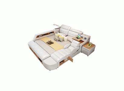 Multifunction 180x200 Leather Bed Frame Design Leather Bed Beds Upholstery