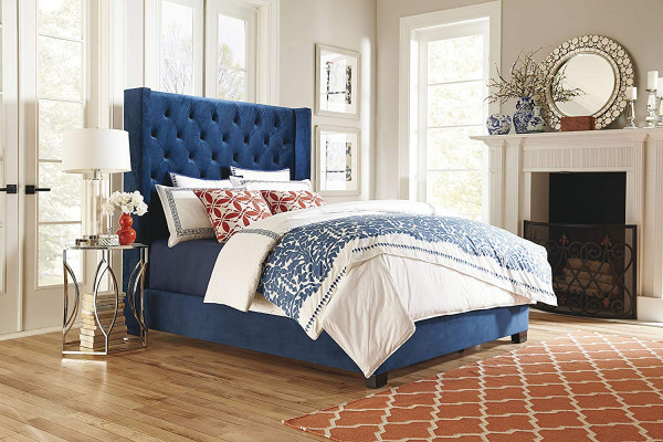 Chesterfield bedroom double beds design leather luxury bed hotel