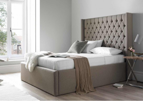 Chesterfield bedroom double beds design leather luxury bed hotel