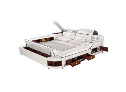 Multifunctional bed double beds hotel XXL big upholstered beds USB sound