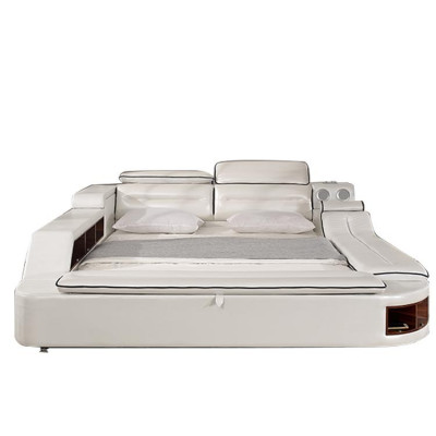 Multifunctional bed double beds hotel XXL big upholstered beds USB sound