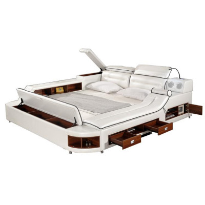 Multifunctional bed double beds hotel XXL big upholstered beds USB sound