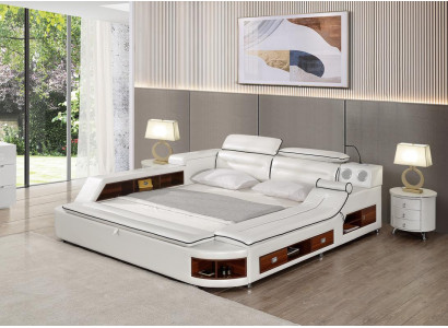 Design leather beds hotel double shelf massage lounger multifunctional bed