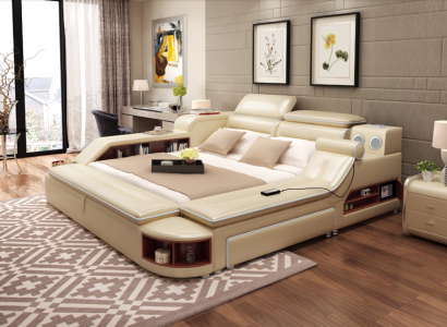 Bed Multifunction Safe Heat Lounger USB Sound Double Beds Feature New