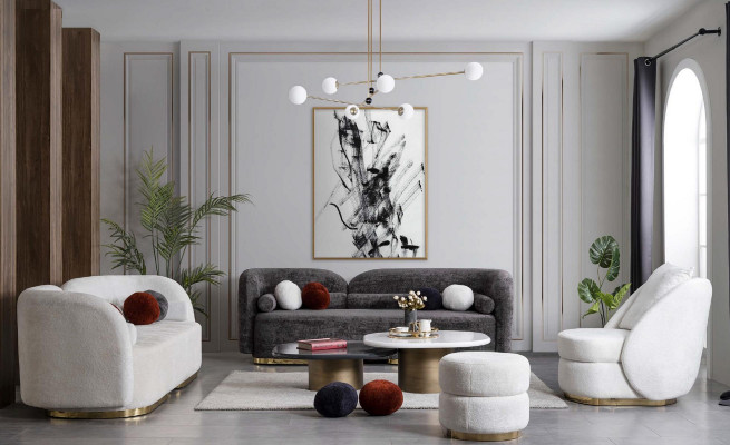 Comfortable Sofa Three-Seater for the Living Room Modern Style New Model