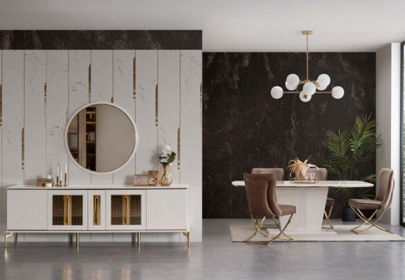 Modern column table tables dining room furniture table X column dining table new