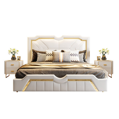 Design bed upholstery luxury double hotel beds matrimonial 180x200cm sleep